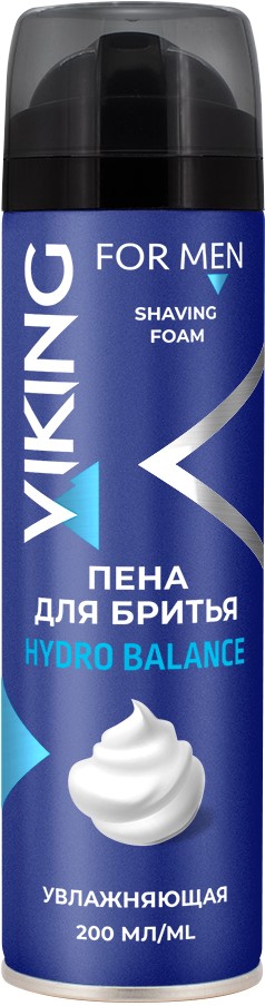 Viking: Пена д/бритья увлажняющая Hydro Balance 200мл