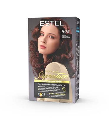 ESTEL COLOR Signature Стойкая крем-гель  д/в тон 5/75 Брауни